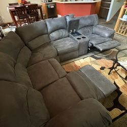 Plush Reclining Sectional For Sale 