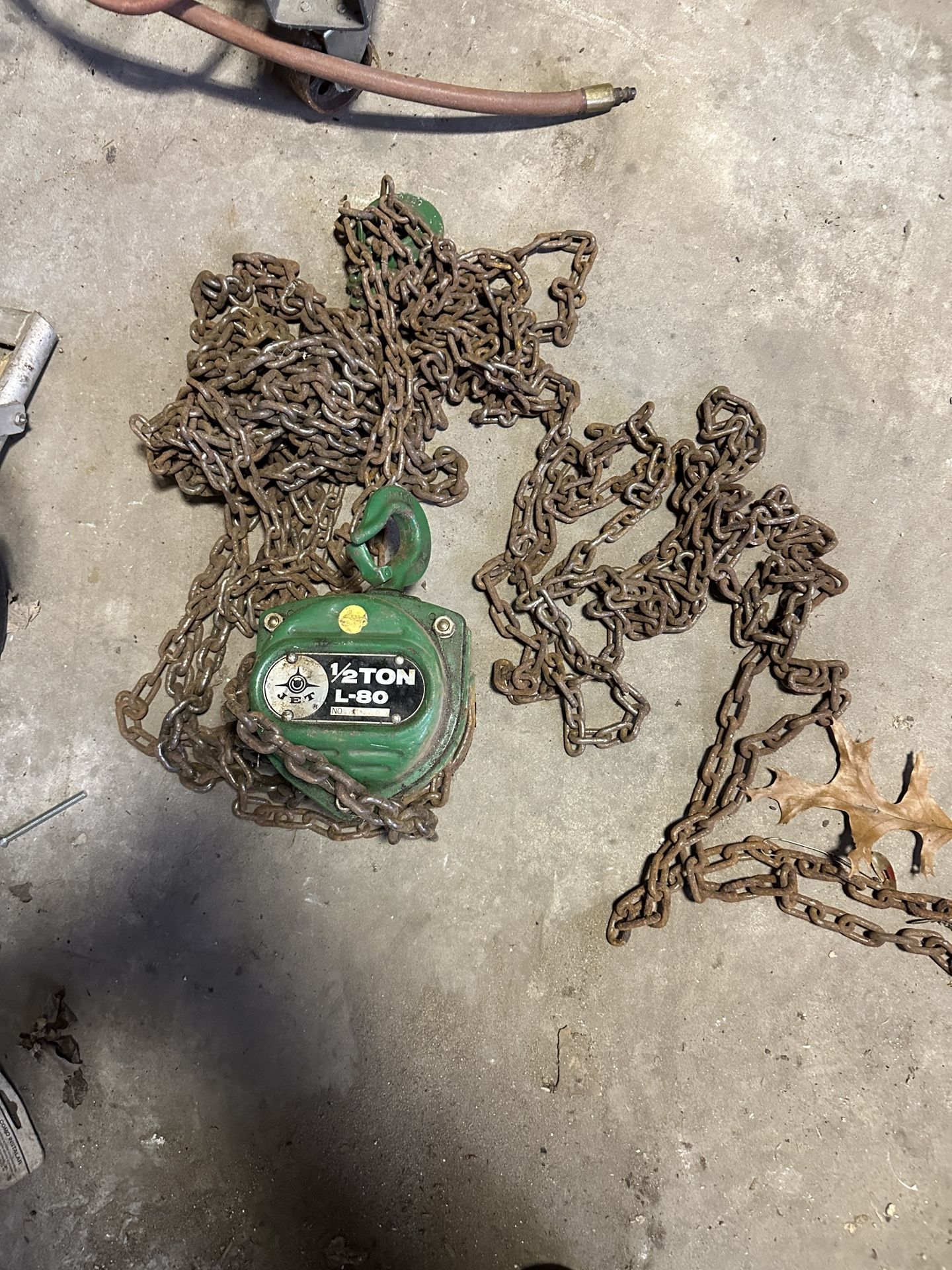 1/2 ton manual lift chain hoist