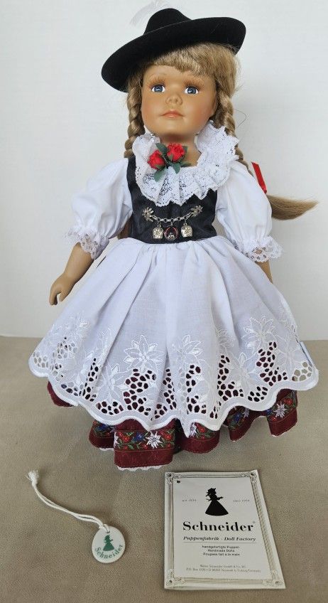 Vintage Schneider 16" German Trachtenpuppe Folklore Girl Doll