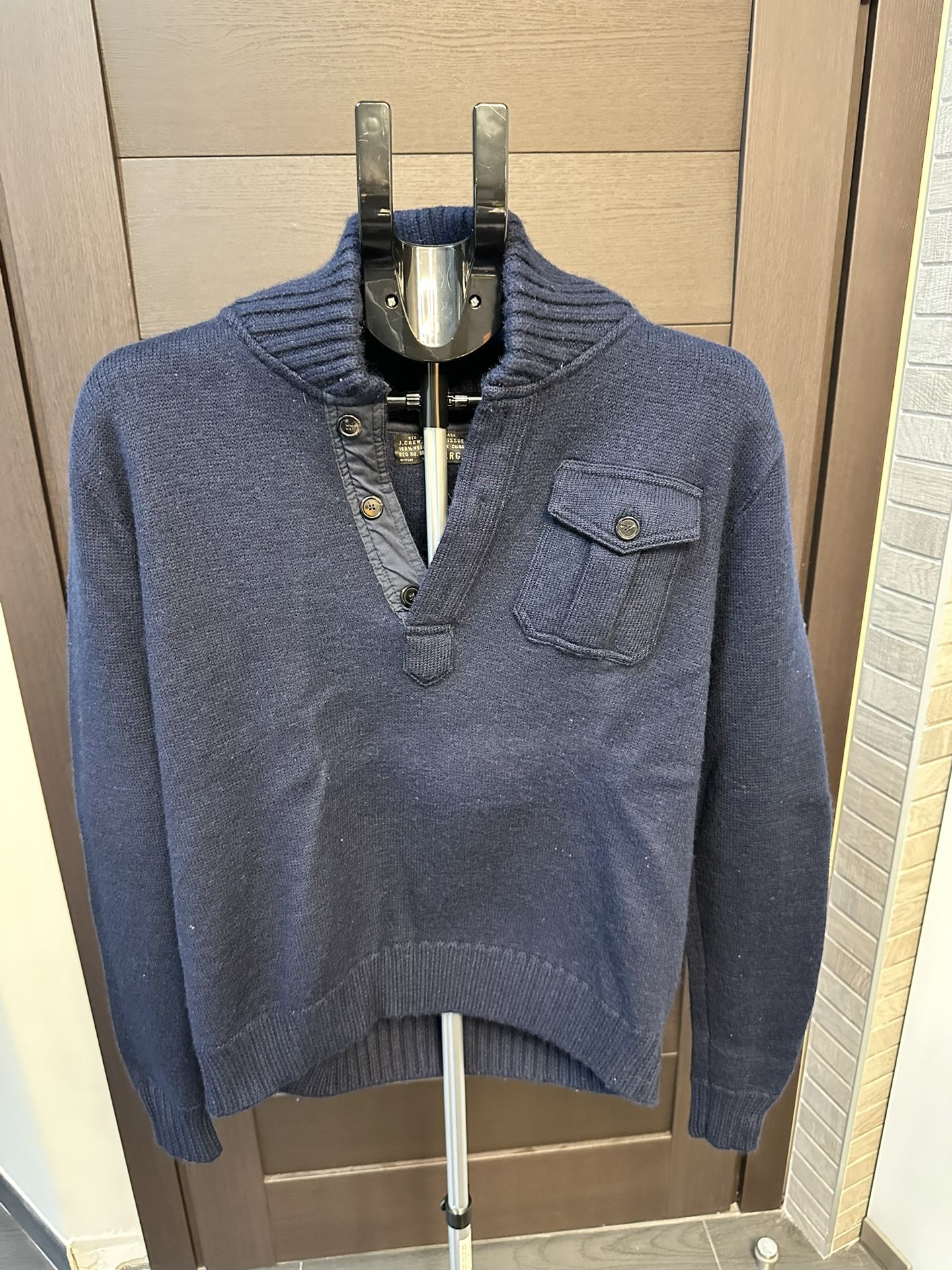J. Crew Men’s Wool Sweater (L) Shawl Collar (New Tags)