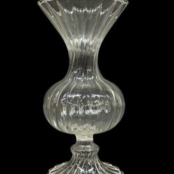 Vintage Addi Venetian Art Glass Italy Hand Blown Egg Shell Delicate Vase  Dimensions: 3.5W 6.5H