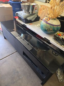 Large solid wood TV stand