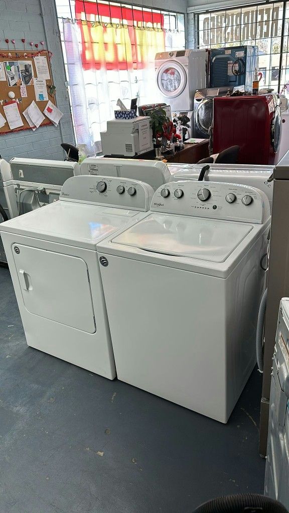Low Noise Washer Electric Dryer Set Whirlpool With Install!