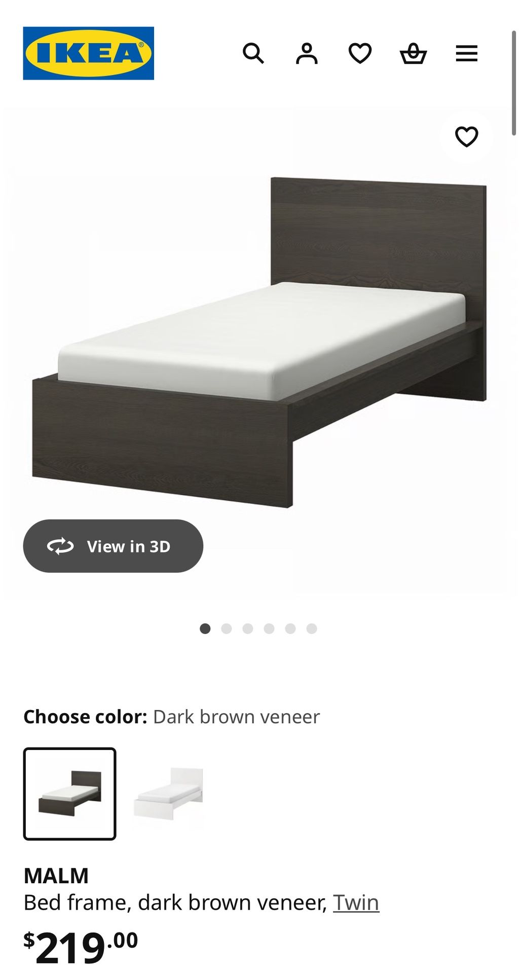 Dark Brown Bed Frame