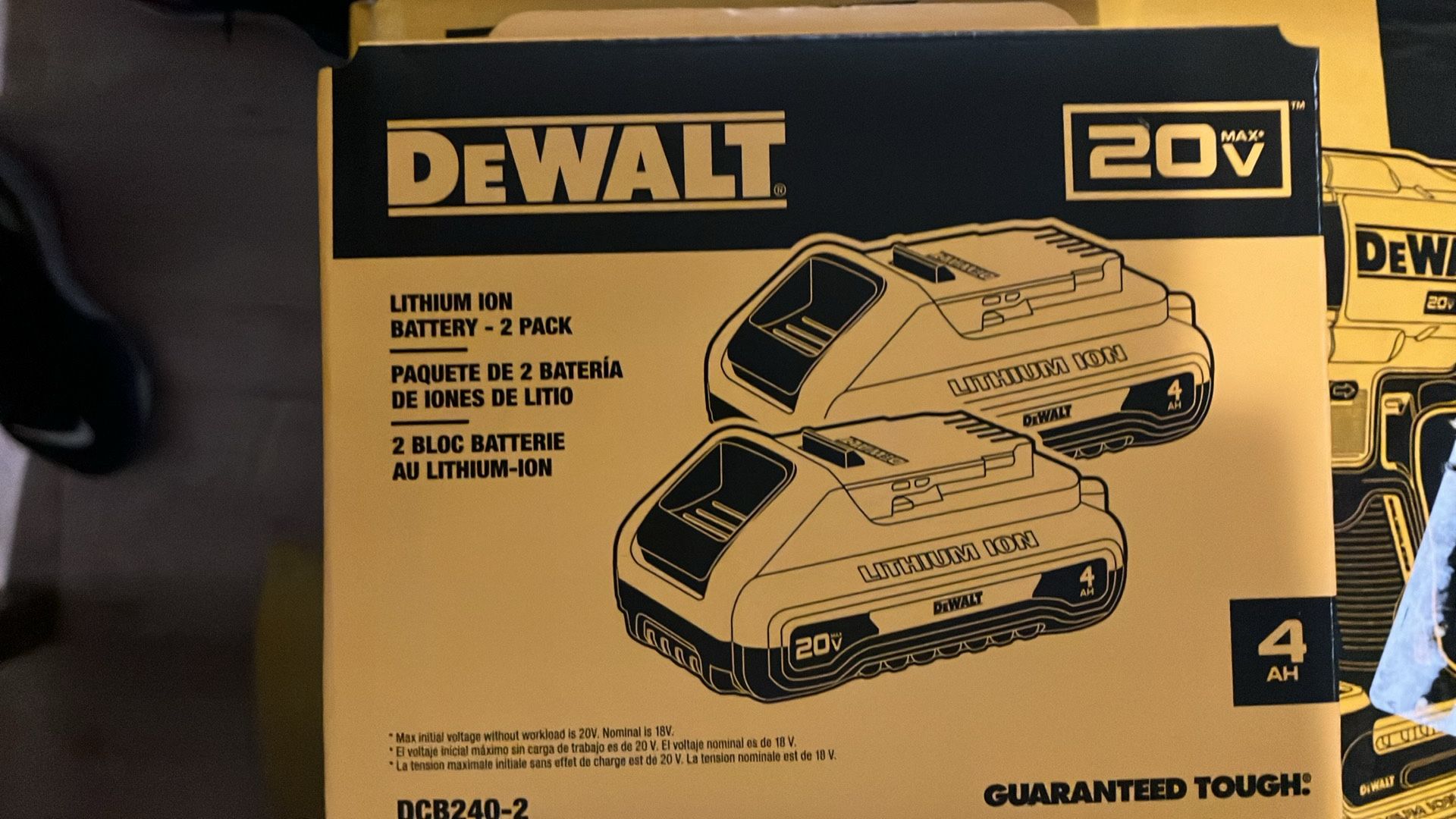 Dewalt DCB240-2 4.0Ah 20V Battery Two Pack