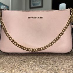 Michael Kors Jet Set Travel Medium Pouchette Crossbody Bag in Powder Blush 35S0G