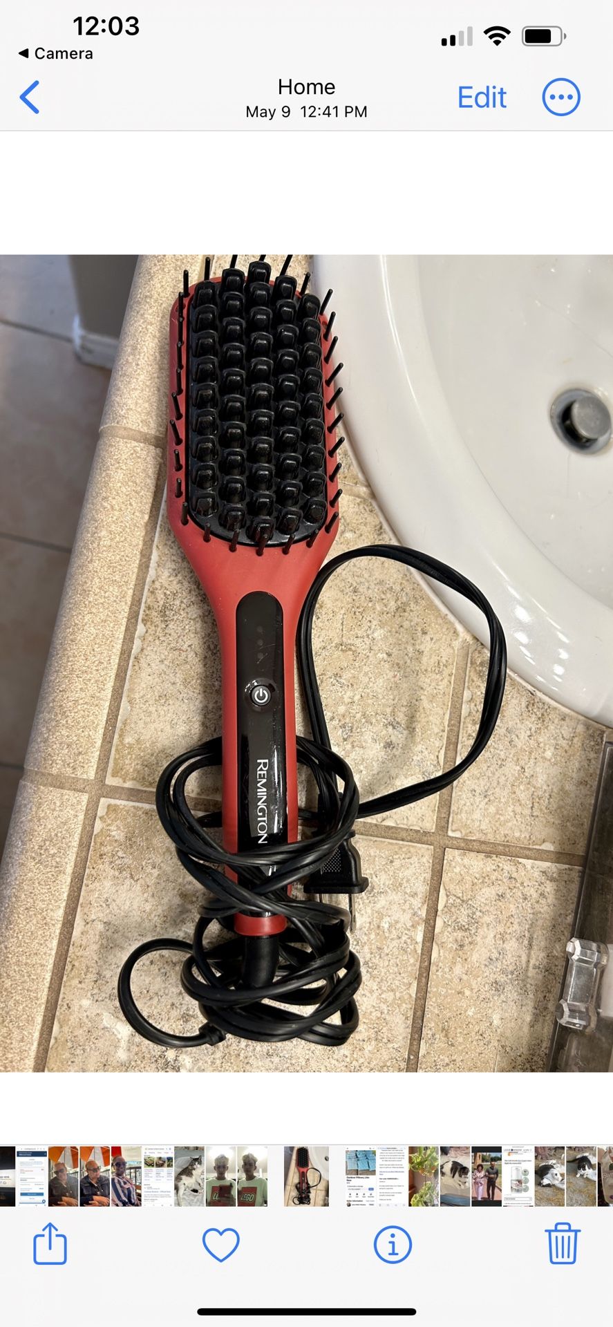 Hair Straightener Silicon Brush 