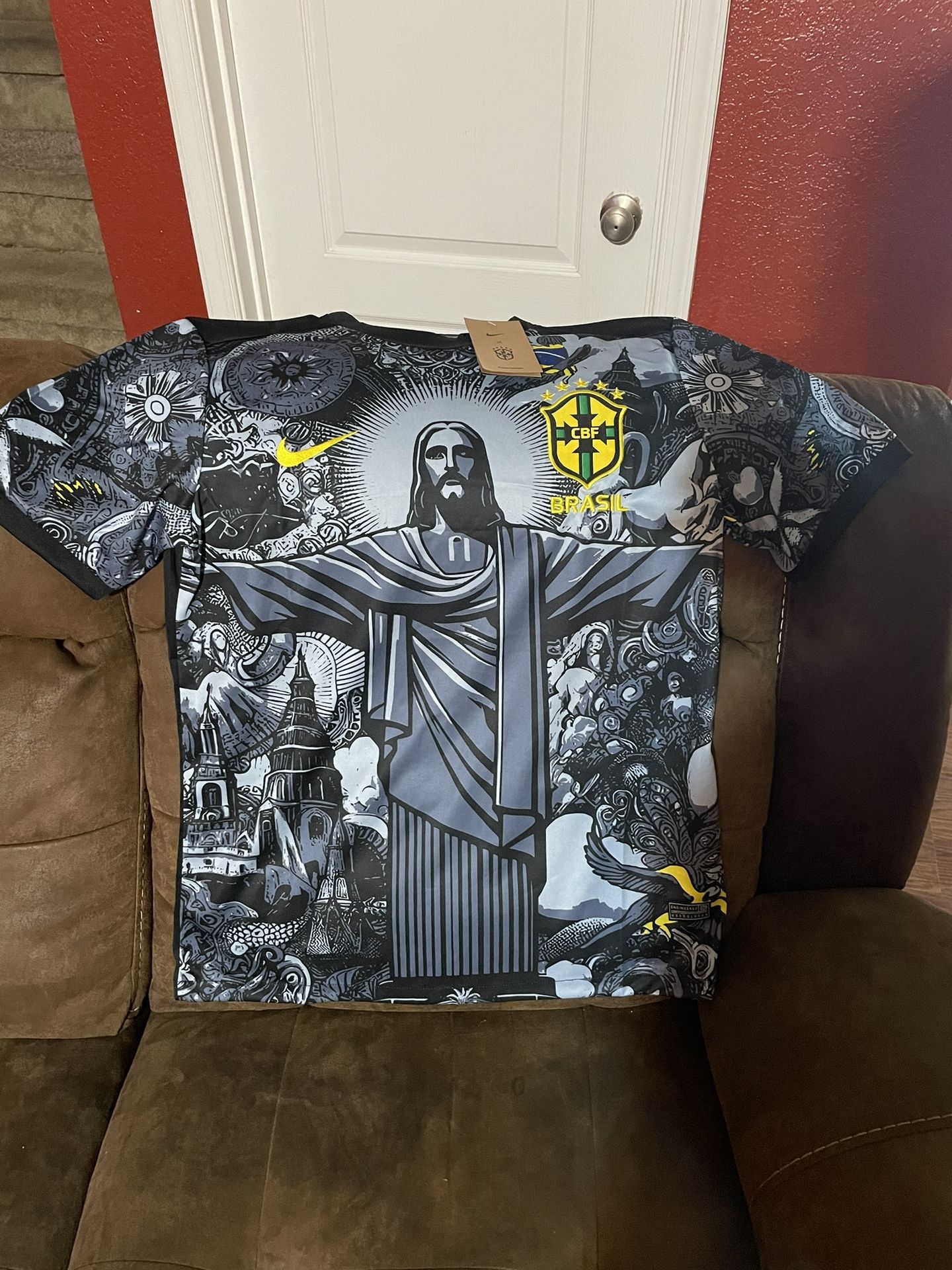 Christ The Redeemer Brasil Soccer Jersey $70