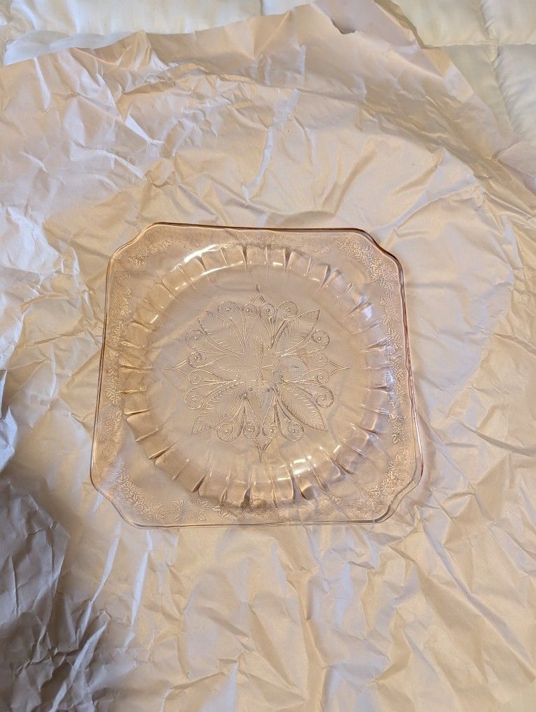 Depression Glass Plate 