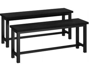 AWQM Table Bench, Pair of 2, Dining Bench, Thickened Steel Frame, Wood Bench, Industrial Style, for Kitchen and Dining Room, 12''Dx38.5''Wx17''H, Rust