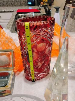 Old lead crystal vases