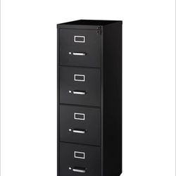 File Cabinet, Black  22"D Vertical 4-Drawer