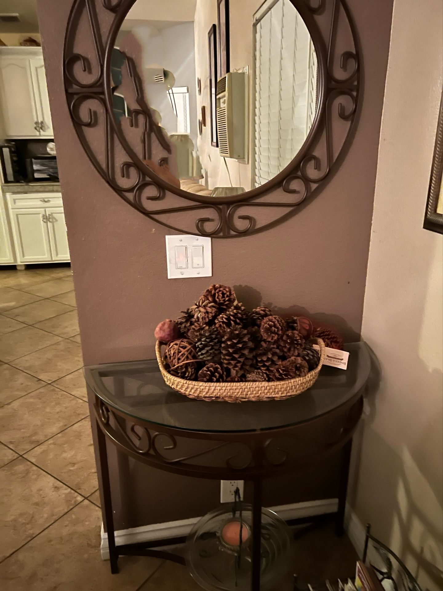 Half Round Console Table and Mirror for Sale in Fontana, CA OfferUp