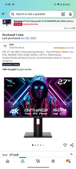Ktc Gaming Monitor 