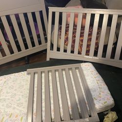 Grey Baby Crib 