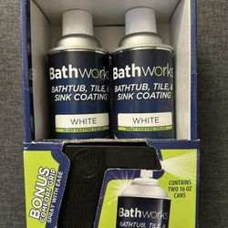Bathtub, Sink, Or Anything Resurface White Spray On Coating
