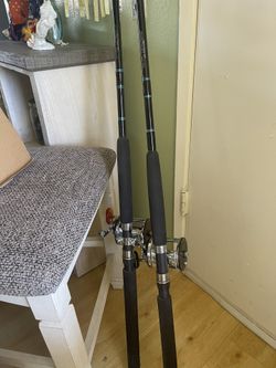 calypso blue fin fishing pole NEW CALYPSO BLUE FIN 7 FOOT RODS & PENN 500 REEL (2 Available) for Sale in  Huntington Beach, CA