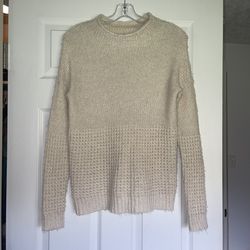American Eagle High Neck Cream Colored Sweater