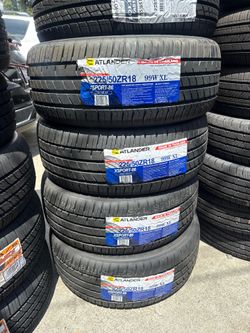 225/50/18 atlander 4 New tires installation and balance 40,000 Miles Warranty