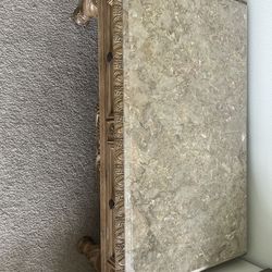 Marble/Wood Matching Table & 2 End Tables