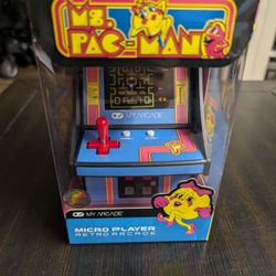 Mis Pac-man Mini Micro Player Arcadia Game .