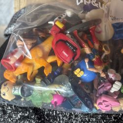 Jumbo Bag Of Hard Plastic Characters Kids Toys 