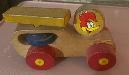 Vintage Woody the Woodpecker Wooden Car