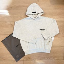 Light Oatmeal Fear of God Essentials Fleece Hoodie Size - S
