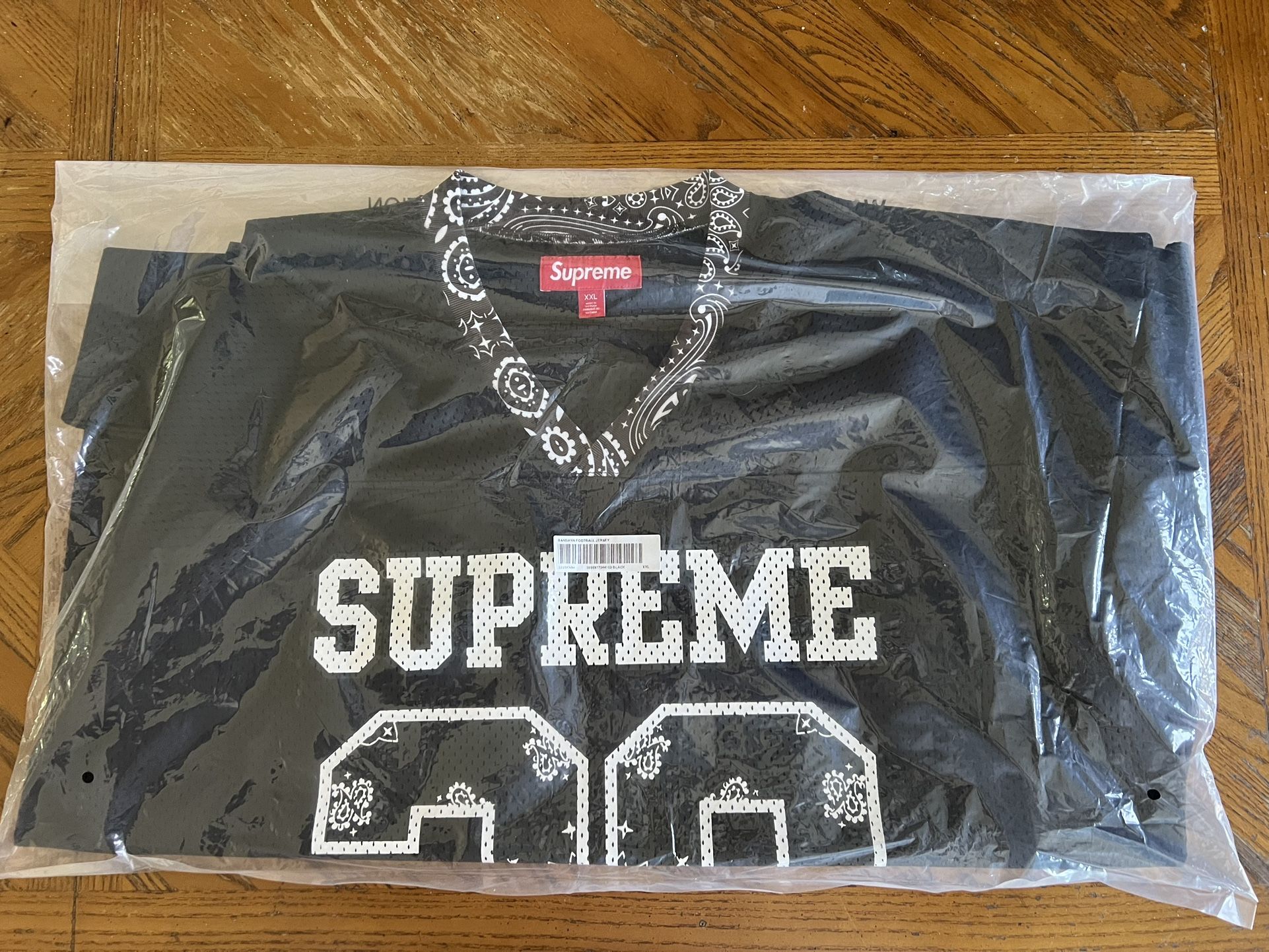 Supreme Bandana Football Jersey Black Size XXL