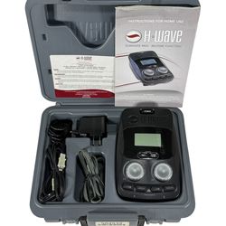 H-Wave H4 Electronic Stimulation Unit with Leads in Case - BRAND NEW BATTERY