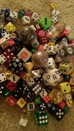 Huge collection of 150 dice and jar