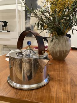 1980s C. Jorgensen Bodum Ottoni Stainless Steel Tea Kettle