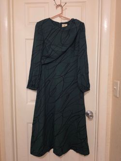 TuckerNuck Green Abstract Print Midi Dress