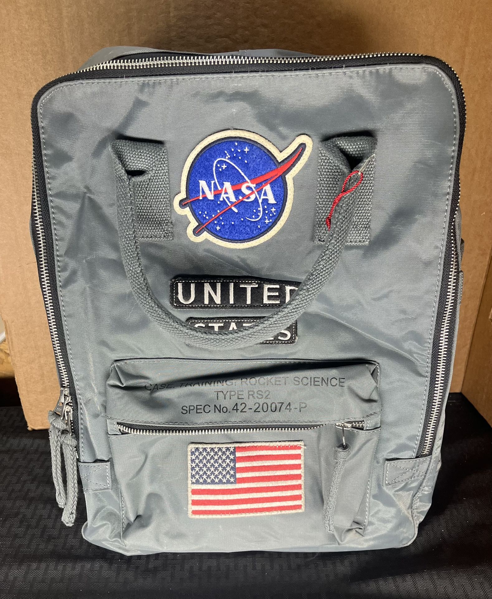 Red Canoe Grey NASA And United States 15" Backpack  