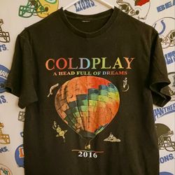 2016 Coldplay A Head Full Of Dreams British Pop Rock Concert Tour Band Tee Shirt