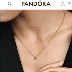 Pandora Necklace 14 K Gold New 