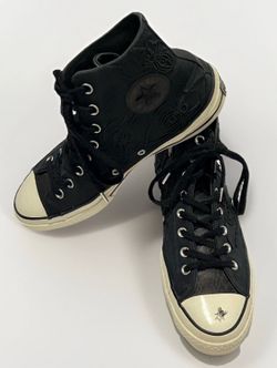 RARE- Dr Woo Converse Chuck Taylor All Star Hi Men US 10, Women 12. Black Spiders