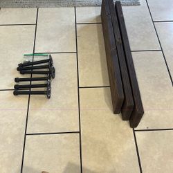 Dark Wood Floating Shelves