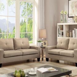 Brand New Beige Sofa and Love Seat Set