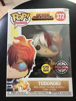 Funko pop my hero academia glow in the dark todoroki damaged