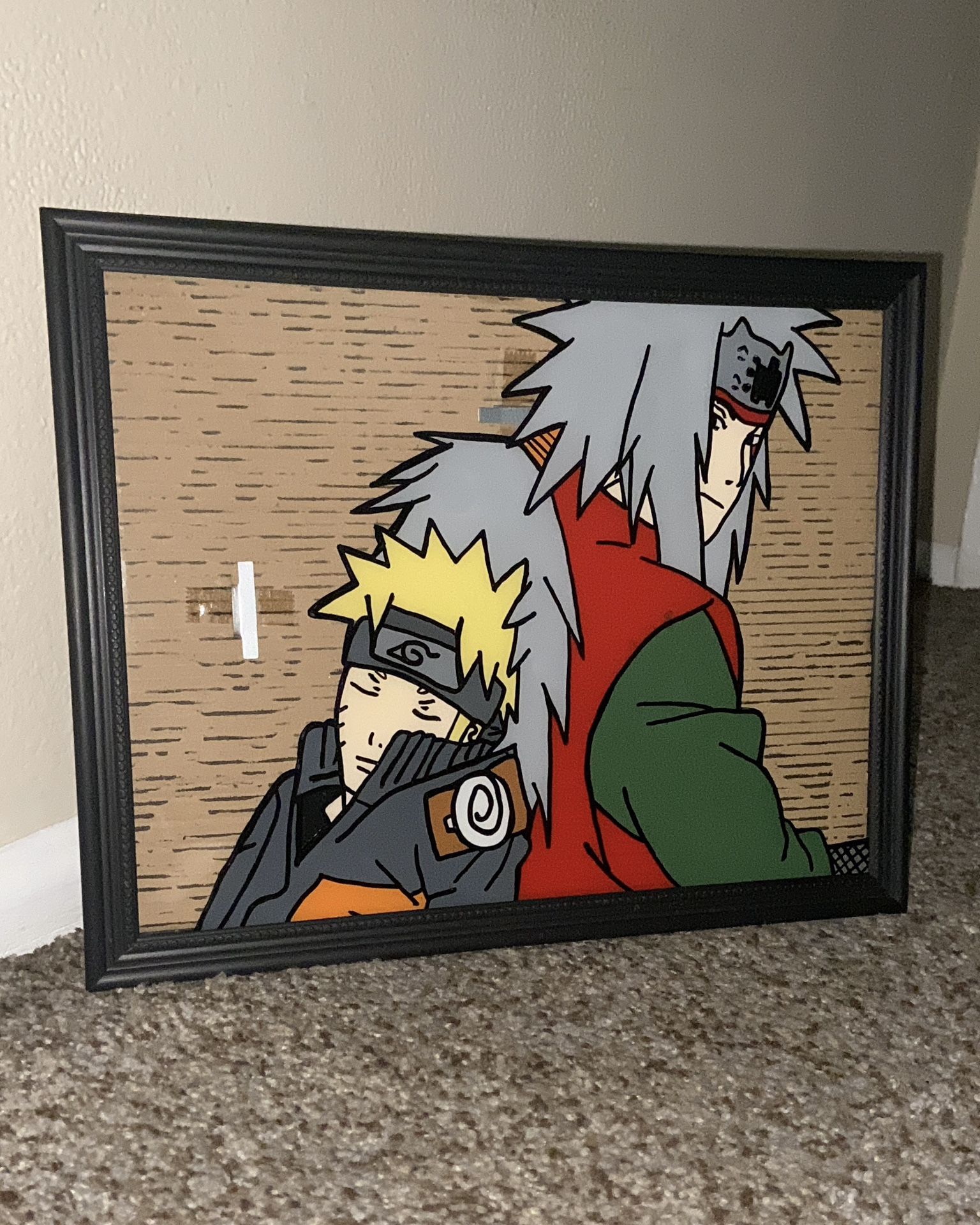 Glass Anime Painting Naruto Custom Portraits Of Friends, Family, & Pets. LOCATED IN COVINA