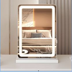 18 x 14 LED vanity mirror . 3 Colors Led Mirror for Bathroom, Lighted Bathroom Vanity Mirror, Tempered Glass(Horizontal/Vertical)