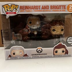 Funko POP! Games Overwatch Reinhardt and Brigitte 2-Pack Exclusive