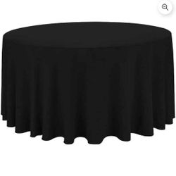 120" Round Black Table Linen (10)