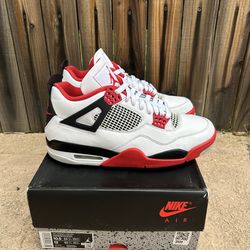 Fire red Jordan 4s Size 10.5