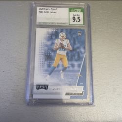 Green Mint 9.5 2020 Panini Playoff Justin Herbert Card