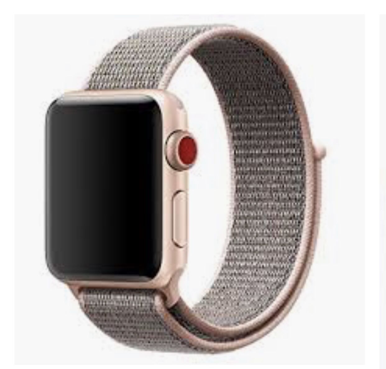 Apple Watch series 3 w/ gps+cellular, charger and box included. rose gold Nylon band (as shown in pic)