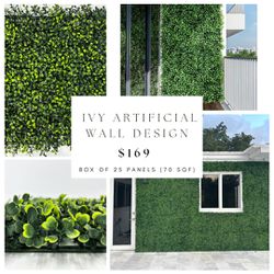 25 Boxwood Ivy Artificial Wall Design Panels 