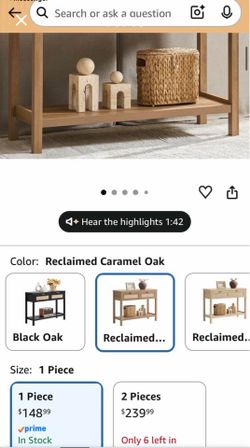 Entryway table console furniture