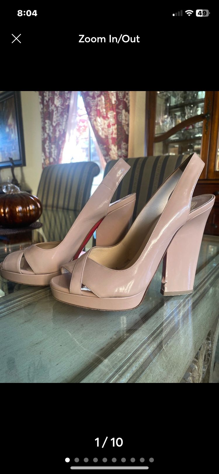 Louboutin Chunky Heel Platform Shoes Women’s 7.5